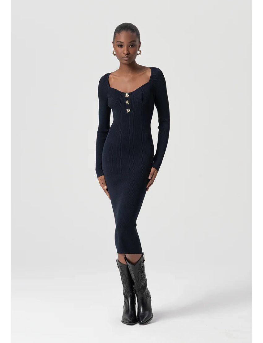 VESTIDO MIDI WD5005 MALHA