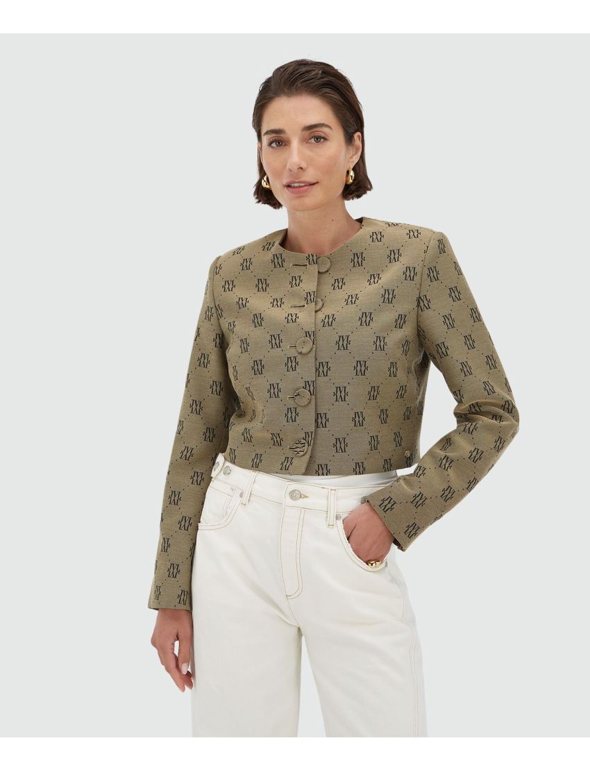 BLAZER CROP REMI PRINT LO