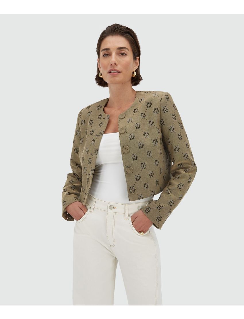 BLAZER CROP REMI PRINT LO