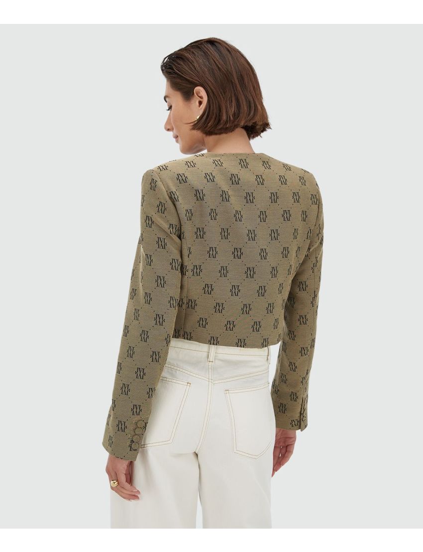 BLAZER CROP REMI PRINT LO