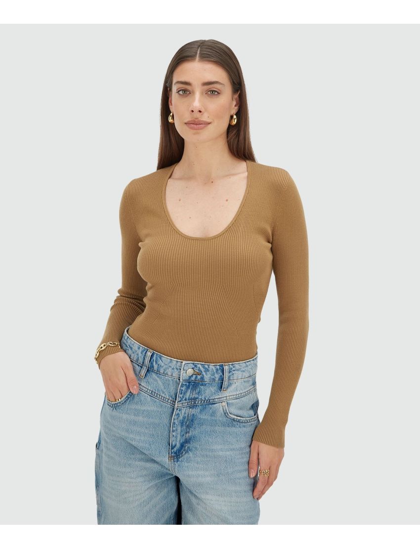 CAMISOLA AME MALHA CANELA