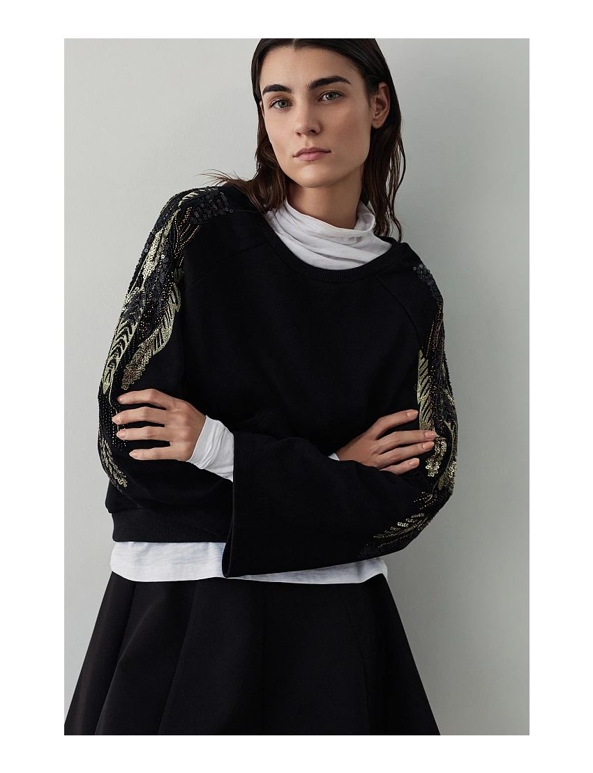 SWEATSHIRT 210025 CROP C/