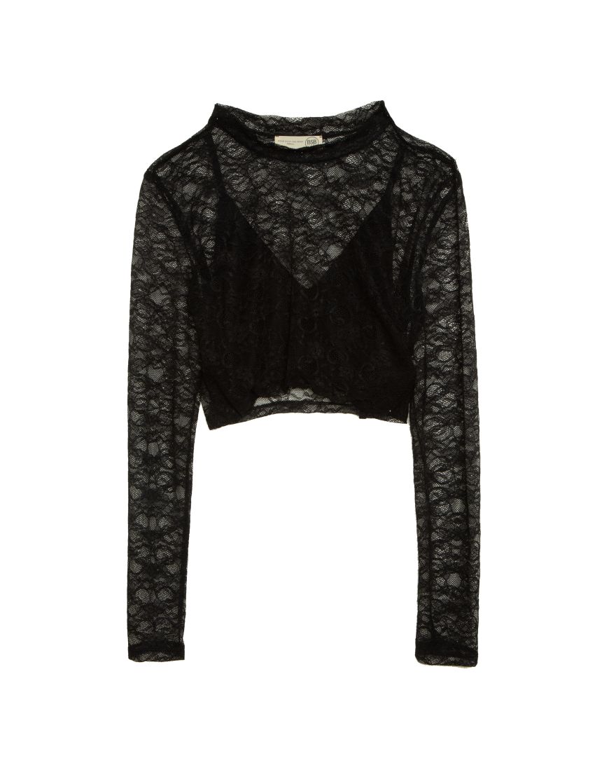 CROP TOP 210097 RENDA PRE
