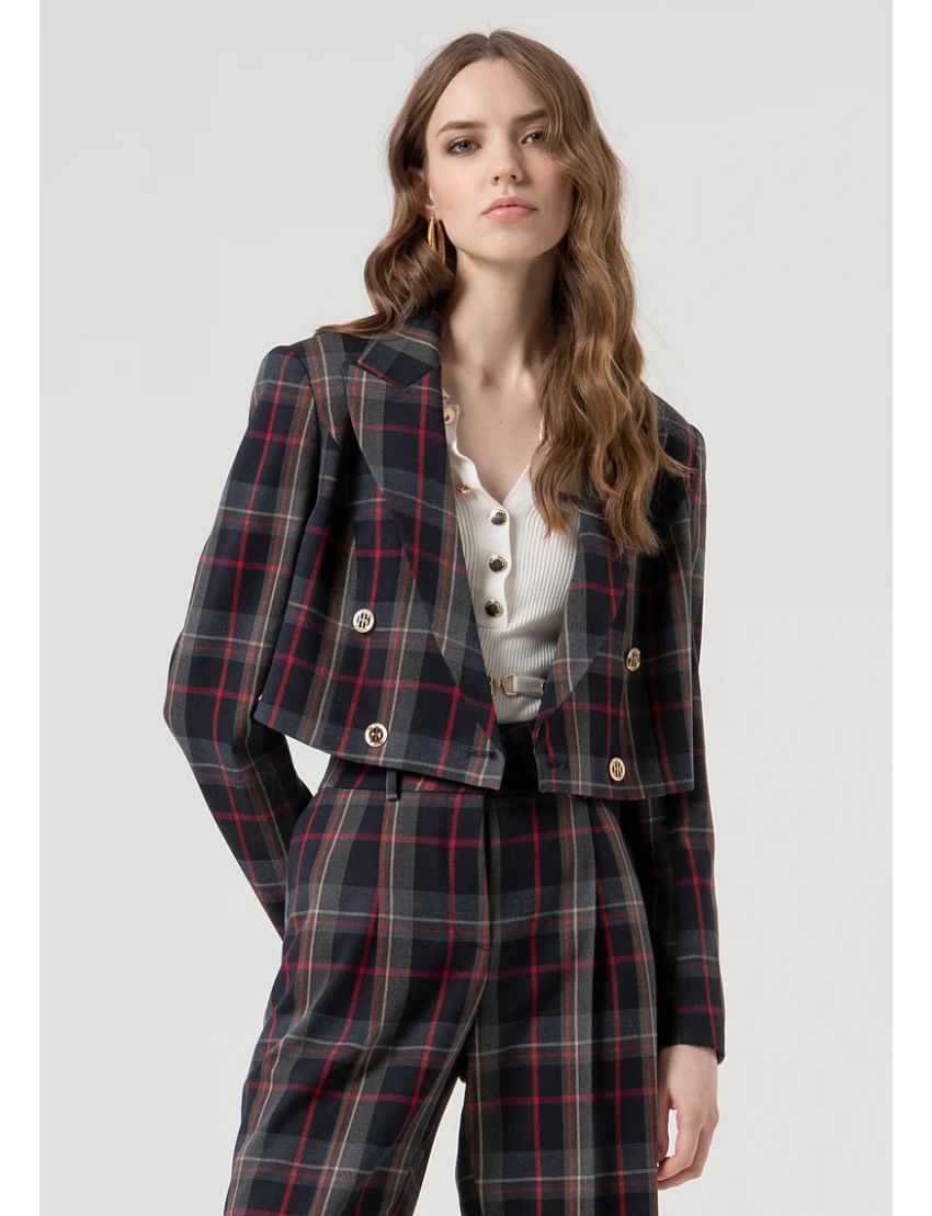 BLAZER CROP WJ1003 XADREZ