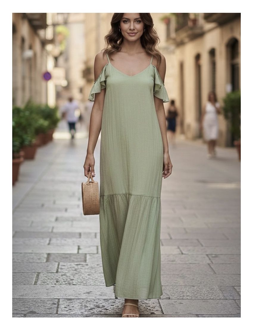 VESTIDO MAXI 6328 ENRUGAD