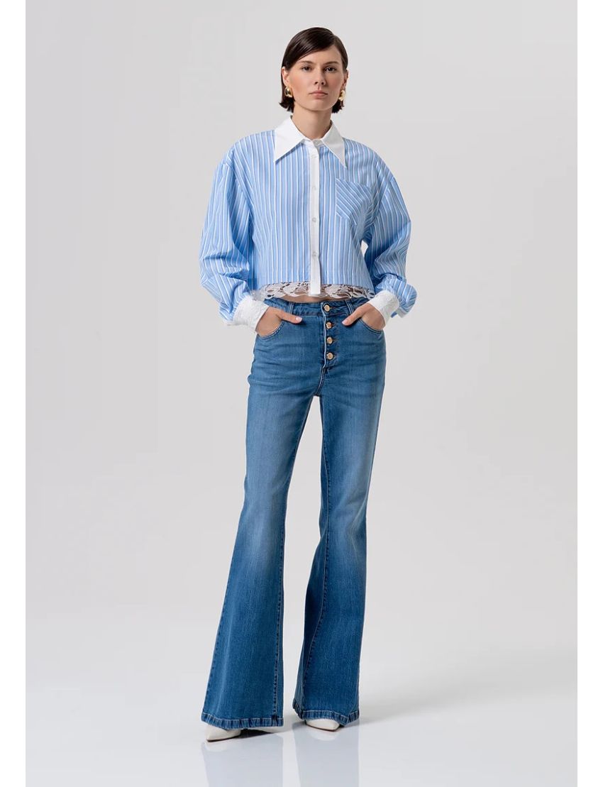 CAMISA CROP ST6007 RISCAS