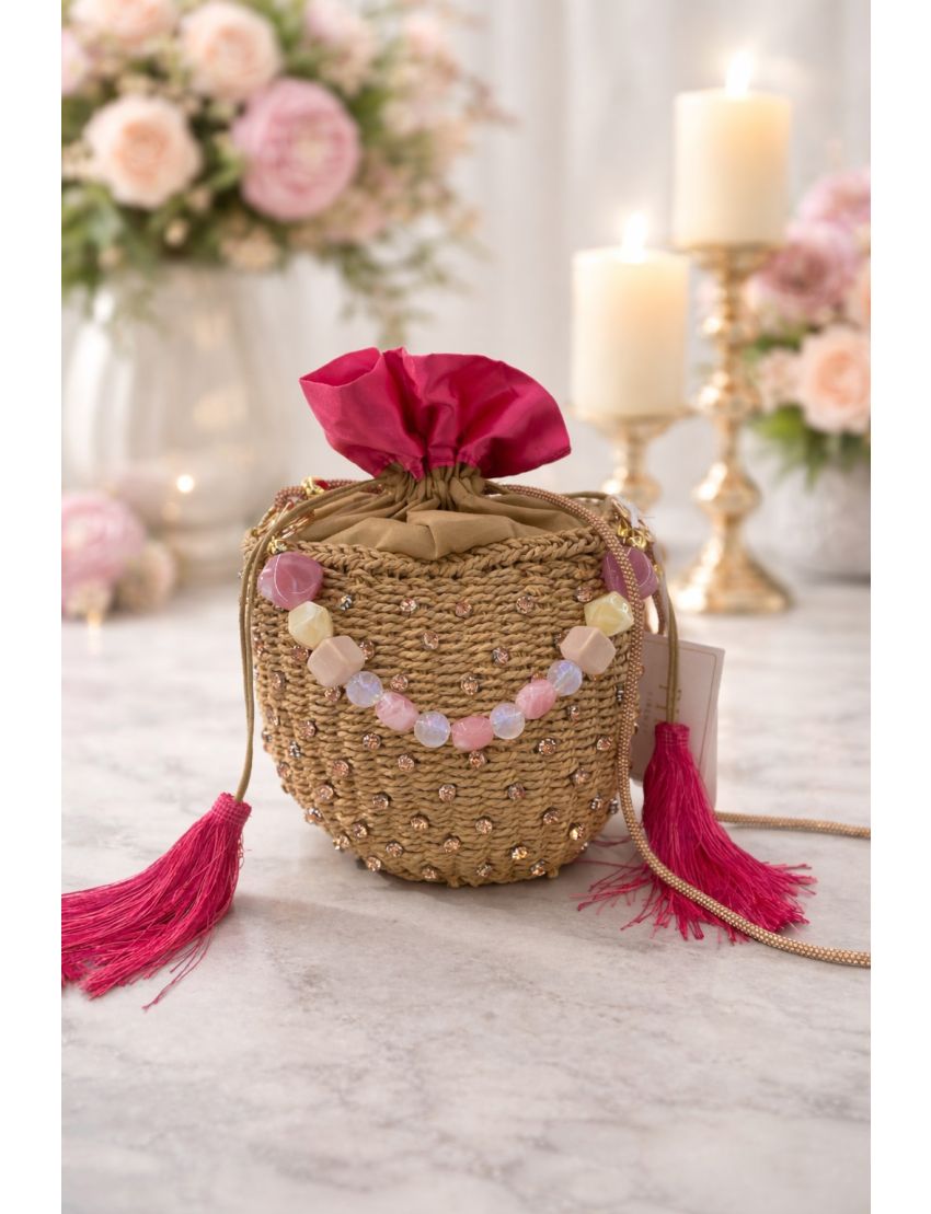 BUCKET BAG 8023012 PALHA 