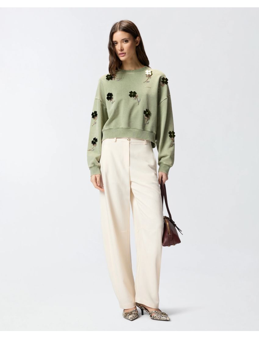 SWEATSHIRT CROP 106302 C/