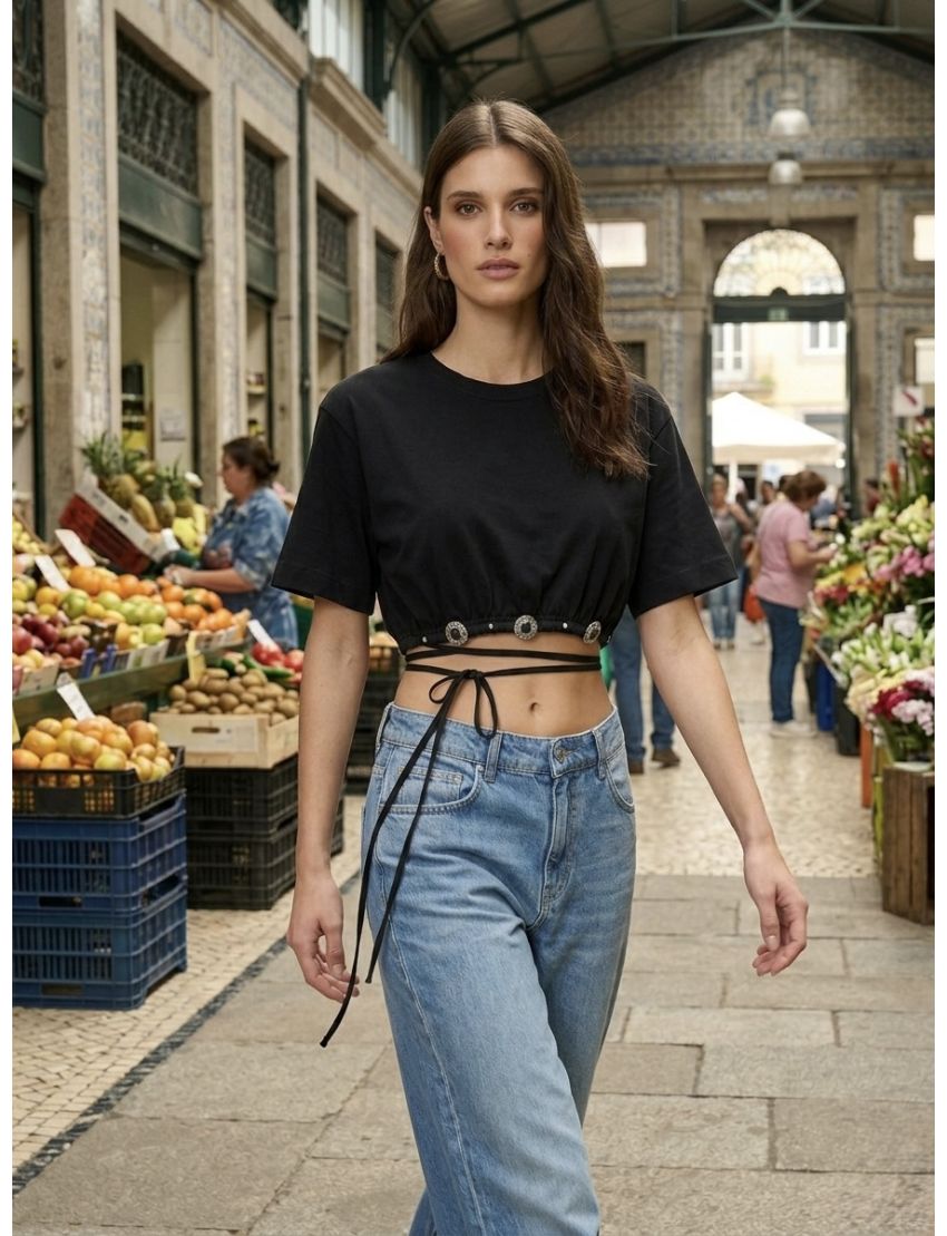 T-SHIRT CROPPED 106907 C/