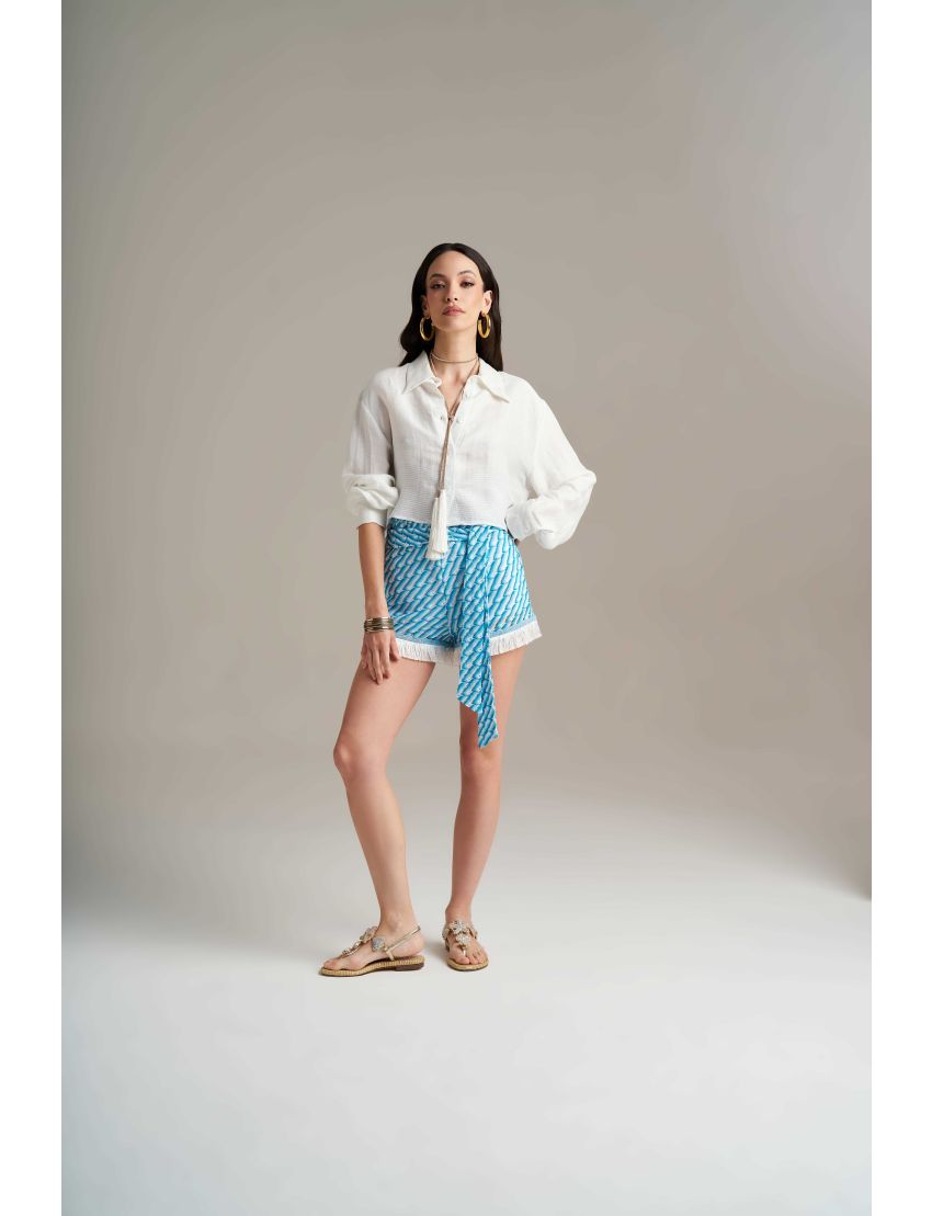 CAMISA CROP 4323107 LINHO