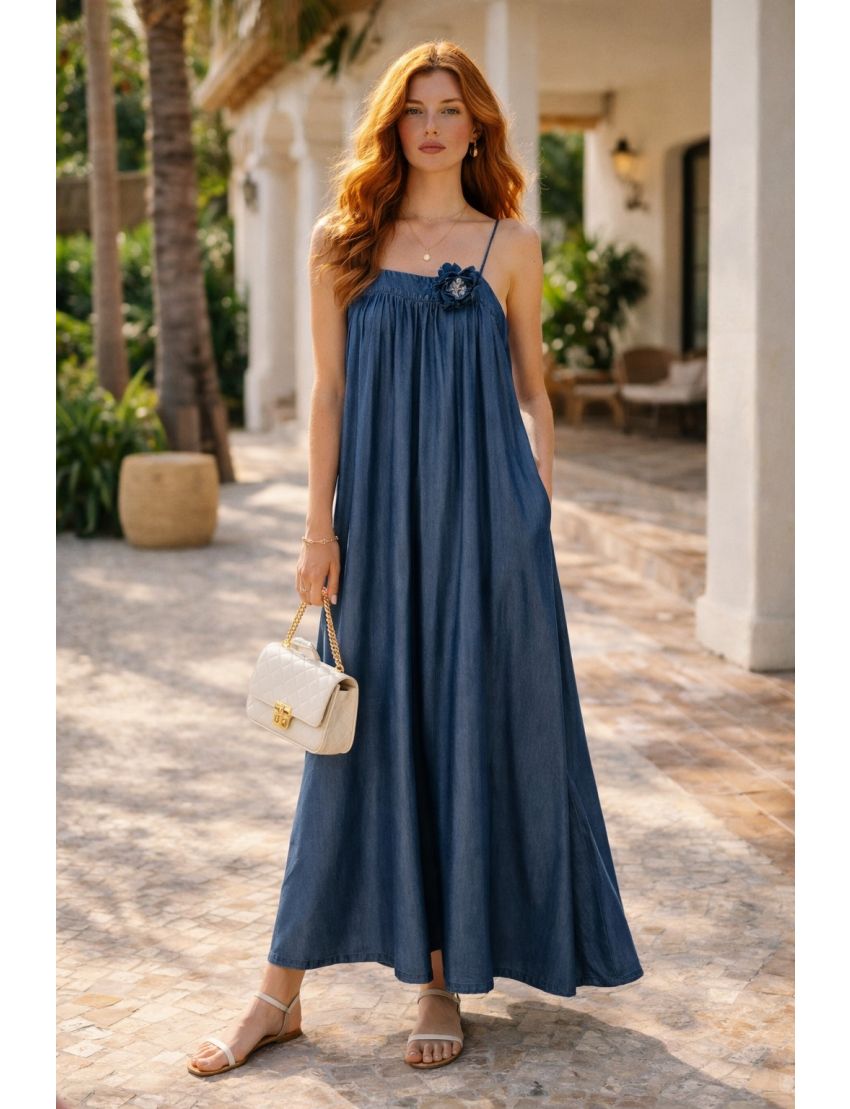 VESTIDO MAXI 211803 DENIM