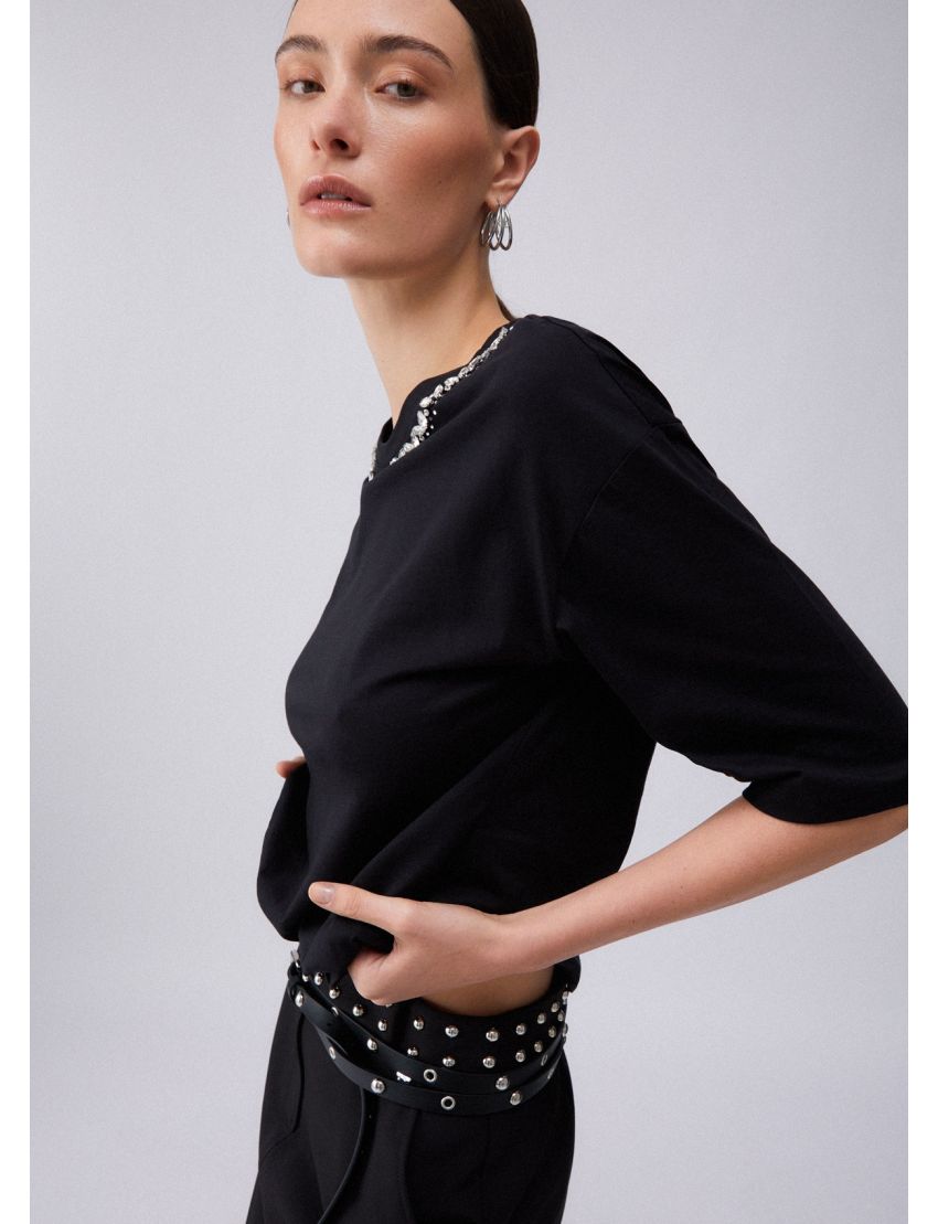 T-SHIRT WA6128 C/ APLIQUE