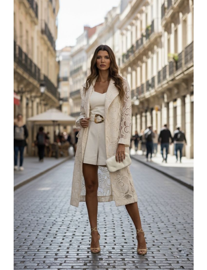 TRENCH 6306 RENDA CROCHET