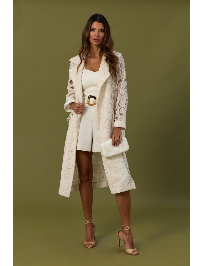 TRENCH 6306 RENDA CROCHET