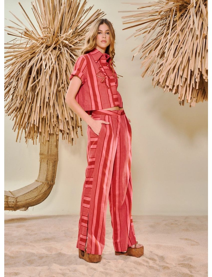 CALÇAS 22202163 LINHO RIS